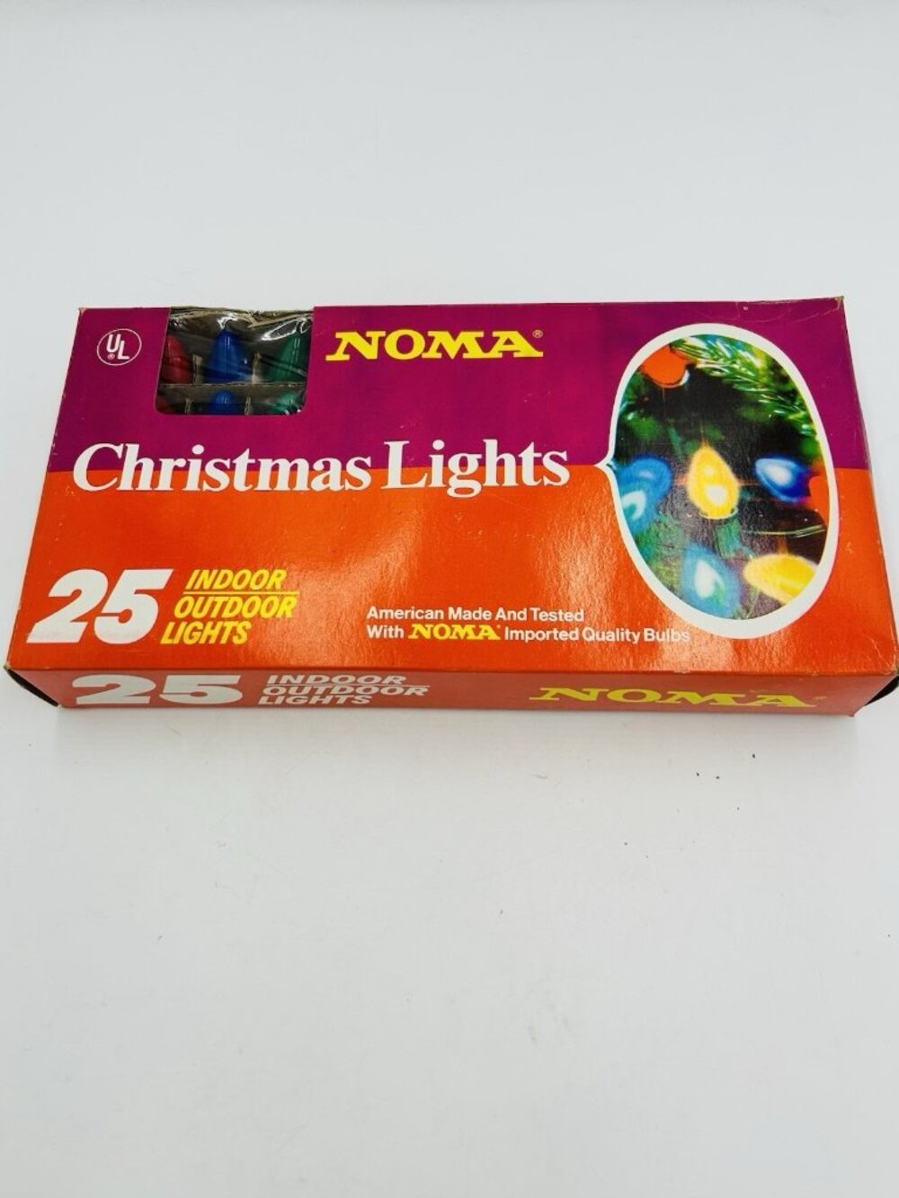 Vintage Christmas NOMA LIGHT SET 25 Bulbs String Lights Indoor Outdoor